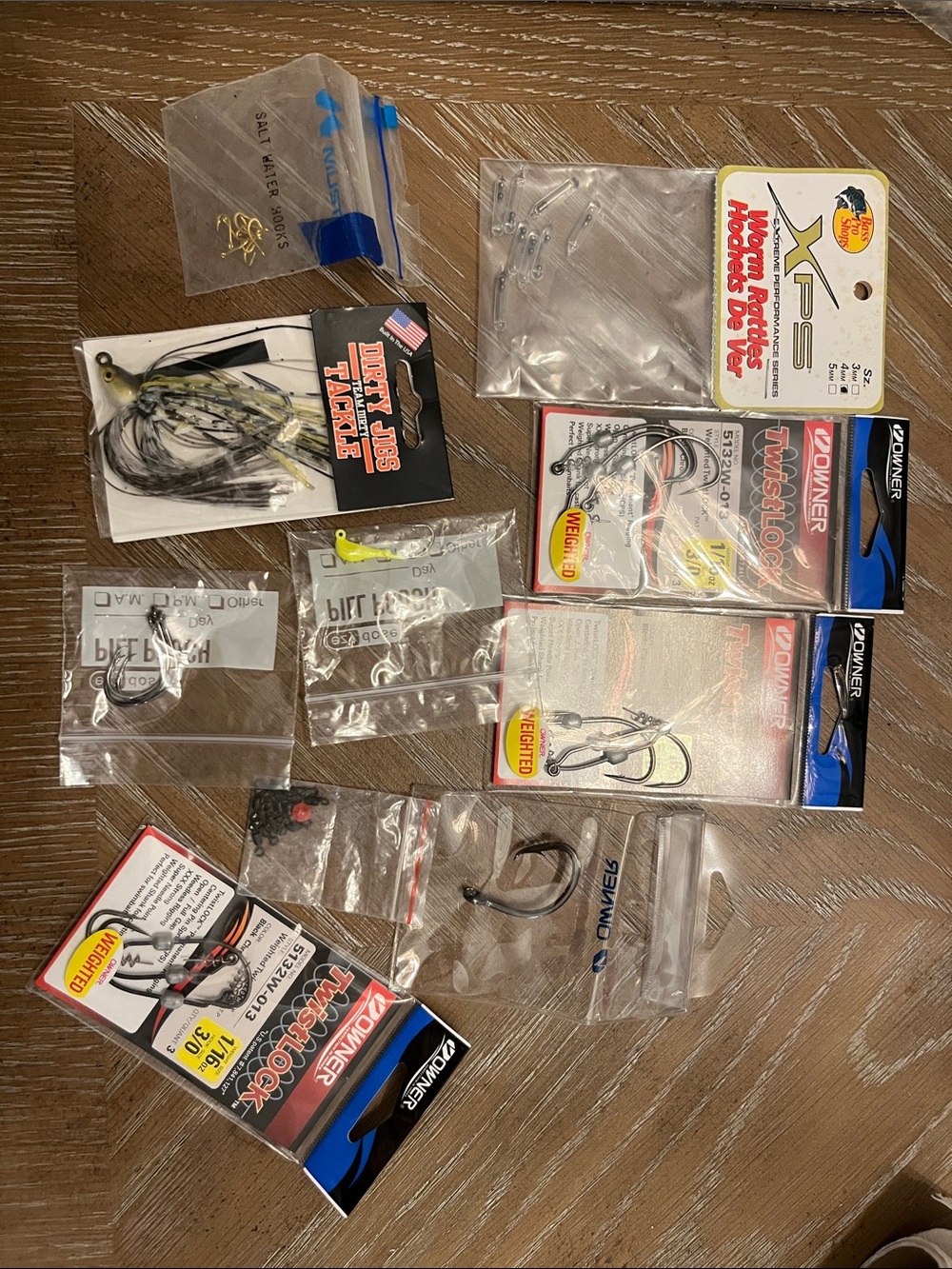 Bait Fishing Hook Assortment - Black and Silver
